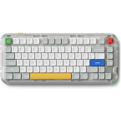 nuphy Kick75 Tastiera meccanica wireless a basso profilo, con controllo del volume, RGB personalizzabile, 80 tasti, cappucci PBT, BT/2,4G/USB-C (Silver Nano Switch) nuphy Kick75 Tastiera meccanica wireless a basso profilo, con controllo del volume, RGB personalizzabile, 80 tasti, cappucci PBT, BT/2,4G/USB-C (Silver Nano Switch)