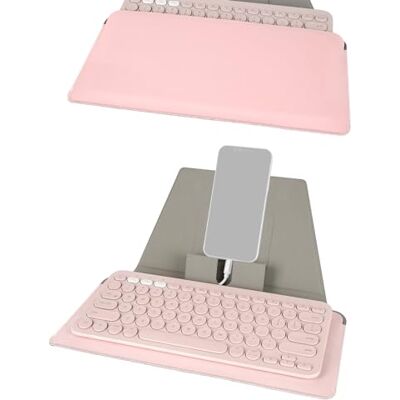GEEKRIA Custodia compatta per tastiera, custodia da viaggio in pelle vegana, con supporto per telefono e tablet, compatibile con Logitech K380/Pebble Keys 2 K380s, Magic Keyboard (Rosa) GEEKRIA Custodia compatta per tastiera, custodia da viaggio in pelle vegana, con supporto per telefono e tablet, compatibile con Logitech K380/Pebble Keys 2 K380s, Magic Keyboard (Rosa)