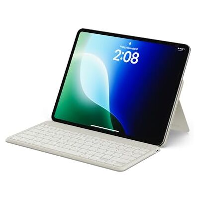 Satechi OntheGo Tastiera Wireless Bluetooth con Supporto, QWERTY US, Beige Satechi OntheGo Tastiera Wireless Bluetooth con Supporto, QWERTY US, Beige