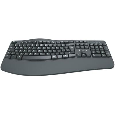 Techly 621932 Tastiera Ergonomica Wireless Slim Design Curvo Nero Techly 621932 Tastiera Ergonomica Wireless Slim Design Curvo Nero