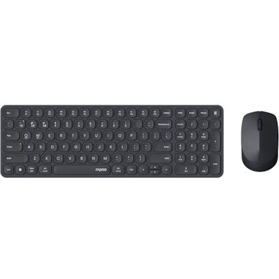 Rapoo 9310M Set di tastiera e mouse senza fili, Bluetooth e 2,4 G USB Wireless, Multi Device fino a 4 dispositivi, alloggiamento compatto in alluminio piatto, layout QWERTZ tedesco, grigio scuro Rapoo 9310M Set di tastiera e mouse senza fili, Bluetooth e 2,4 G USB Wireless, Multi Device fino a 4 dispositivi, alloggiamento compatto in alluminio piatto, layout QWERTZ tedesco, grigio scuro