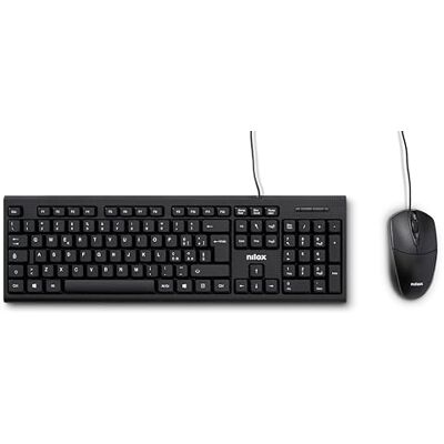 Nilox NXKMIT0011, Kit Tastiera e Mouse USB, Tastiera con Layout Italiano, Mouse con Sensore Ottico da 1600 DPI, Compatibile con Windows, Linux e Mac Nilox NXKMIT0011, Kit Tastiera e Mouse USB, Tastiera con Layout Italiano, Mouse con Sensore Ottico da 1600 DPI, Compatibile con Windows, Linux e Mac