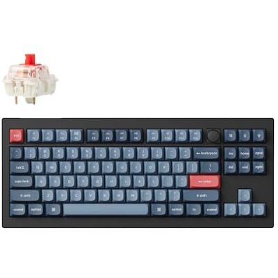 Keychron V3 Max Tastiera Meccanica Wireless TKL, 2,4 GHz/Bluetooth/USB-C 3 modalità di retroilluminazione RGB QMK/VIA Macro programmabile, tasti PBT Hot-Swappable per Mac Windows Gateron Jupiter Red Keychron V3 Max Tastiera Meccanica Wireless TKL, 2,4 GHz/Bluetooth/USB-C 3 modalità di retroilluminazione RGB QMK/VIA Macro programmabile, tasti PBT Hot-Swappable per Mac Windows Gateron Jupiter Red