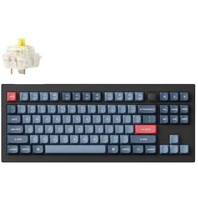 Keychron V3 Max Tastiera Meccanica Wireless, 2,4 GHz/Bluetooth/USB-C 3 modalità di retroilluminazione RGB QMK/VIA Macro programmabile, tasti PBT Hot-Swappable per Mac Windows Gateron Jupiter Banana Keychron V3 Max Tastiera Meccanica Wireless, 2,4 GHz/Bluetooth/USB-C 3 modalità di retroilluminazione RGB QMK/VIA Macro programmabile, tasti PBT Hot-Swappable per Mac Windows Gateron Jupiter Banana