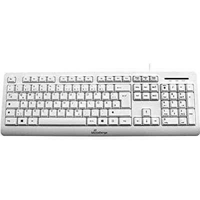 MediaRange MROS110 Tastiera Qwertz con cavo bianco/grigio chiaro MediaRange MROS110 Tastiera Qwertz con cavo bianco/grigio chiaro