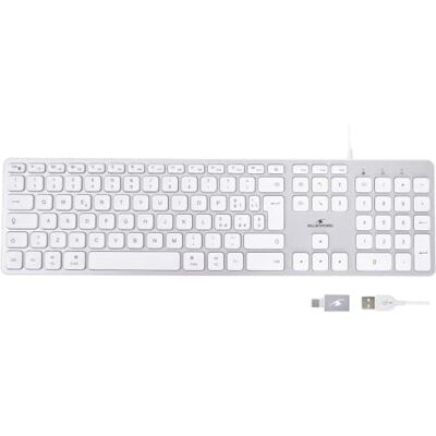 Bluestork KB Mac Tastiera Mac con Cavo USB-C/USB-A QWERTY IT Bluestork KB Mac Tastiera Mac con Cavo USB-C/USB-A QWERTY IT