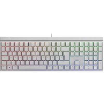 CHERRY MX 2.0S, Tastiera Meccanica da Gioco con Illuminazione RGB, Tedesco QWERTZ, Cablata, Progettata in Germania, Interruttori MX2A RED, Bianco, Tedesco QWERTZ CHERRY MX 2.0S, Tastiera Meccanica da Gioco con Illuminazione RGB, Tedesco QWERTZ, Cablata, Progettata in Germania, Interruttori MX2A RED, Bianco, Tedesco QWERTZ