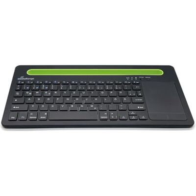 MediaRange , Tastiera Bluetooth compatta multi-pairing wireless con 78 tasti e touchpad, QWERTZ (DE/AT/CH), nero/verde MediaRange , Tastiera Bluetooth compatta multi-pairing wireless con 78 tasti e touchpad, QWERTZ (DE/AT/CH), nero/verde