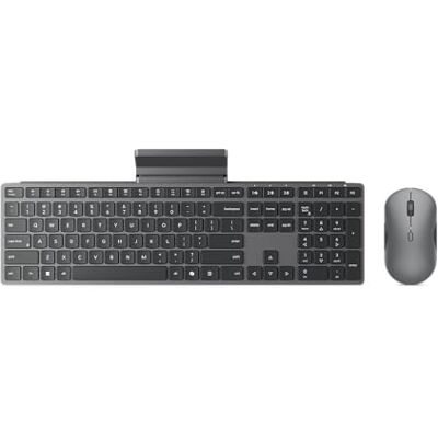 Lenovo 700 Modern Wireless Keyboard & Mouse Combo, 2.4GHz Dongle & Dual Bluetooth Connection, crittografia AES-128, durata della batteria 36 mesi, mouse silenzioso, Luna Grey Lenovo 700 Modern Wireless Keyboard & Mouse Combo, 2.4GHz Dongle & Dual Bluetooth Connection, crittografia AES-128, durata della batteria 36 mesi, mouse silenzioso, Luna Grey