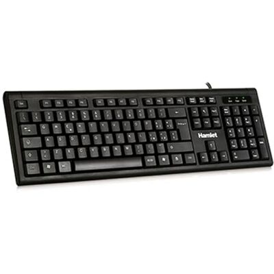 Hamlet Serie 200 Business Tastiera USB ESTESA con TASTIERINO NUMERICO Tasti SILENZIOSI A Basso Profilo Cavo 1.8 MT Layout Italiano Black Marca Hamlet Serie 200 Business Tastiera USB ESTESA con TASTIERINO NUMERICO Tasti SILENZIOSI A Basso Profilo Cavo 1.8 MT Layout Italiano Black Marca