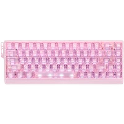 ATK Tastiera da gioco 68 RX effetto Hall, 65% Esports a 68 tasti, azionamento magnetico regolabile da 0,005 a 3,3 mm in passi da 0,001 mm, montaggio su vassoio con piastra in alluminio (rosa ATK Tastiera da gioco 68 RX effetto Hall, 65% Esports a 68 tasti, azionamento magnetico regolabile da 0,005 a 3,3 mm in passi da 0,001 mm, montaggio su vassoio con piastra in alluminio (rosa