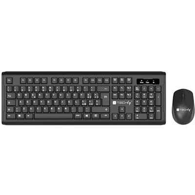 Techly 623653 Kit Tastiera e Mouse 1600 Dpi Wireless Nero Nero Techly 623653 Kit Tastiera e Mouse 1600 Dpi Wireless Nero Nero