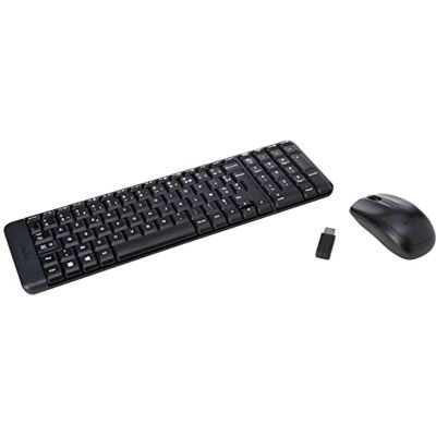 Logitech MK220 Combo Tastiera e Mouse Wireless Compatti per Windows Logitech MK220 Combo Tastiera e Mouse Wireless Compatti per Windows