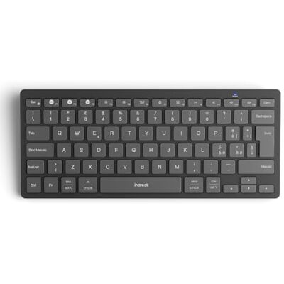 Inateck Tastiera iPad Bluetooth Ultrasottile 3 Canali, Design Ergonomico Tasti grandi, compatibile con iPad, Windows, Android, iOS e sistemi principali, QWERTY Layout, Grigio Inateck Tastiera iPad Bluetooth Ultrasottile 3 Canali, Design Ergonomico Tasti grandi, compatibile con iPad, Windows, Android, iOS e sistemi principali, QWERTY Layout, Grigio