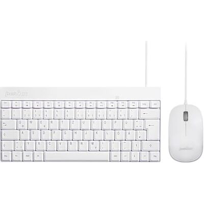 Perixx PERIDUO-212 DE, set mini tastiera e mouse compatti, cavo USB, bianco, layout tedesco Perixx PERIDUO-212 DE, set mini tastiera e mouse compatti, cavo USB, bianco, layout tedesco