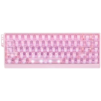 ATK Tastiera da gioco 68 RX effetto Hall, 65% eSports a 68 tasti, azionamento magnetico regolabile da 0,005 a 3,3 mm in passi da 0,001 mm, montaggio su vassoio con piastra in alluminio (rosa ATK Tastiera da gioco 68 RX effetto Hall, 65% eSports a 68 tasti, azionamento magnetico regolabile da 0,005 a 3,3 mm in passi da 0,001 mm, montaggio su vassoio con piastra in alluminio (rosa
