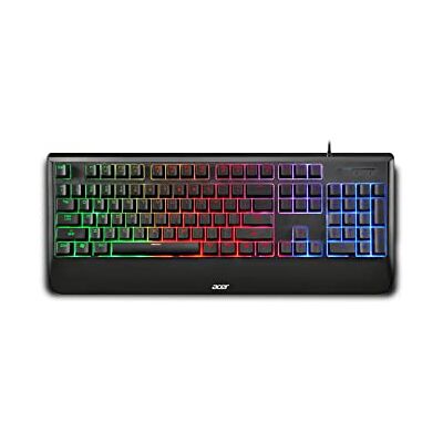 Acer tastiera gaming COSMA-GK1300, cablata, semi-meccanica, layout italiano, sistema retroilluminazione LED RGB, poggiapolso integrato, 105 tasti, 25 tasti anti-ghosting, cavo USB da 1.7 metri in PVC Acer tastiera gaming COSMA-GK1300, cablata, semi-meccanica, layout italiano, sistema retroilluminazione LED RGB, poggiapolso integrato, 105 tasti, 25 tasti anti-ghosting, cavo USB da 1.7 metri in PVC
