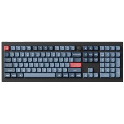 Keychron V6 Max Tastiera meccanica Wirless personalizzata Fullsize, 2,4 GHz/Bluetooth/cablata con retroilluminazione RGB a 3 modalità QMK/VIA, macro programmabile, tasti in PBT con interruttore rosso Keychron V6 Max Tastiera meccanica Wirless personalizzata Fullsize, 2,4 GHz/Bluetooth/cablata con retroilluminazione RGB a 3 modalità QMK/VIA, macro programmabile, tasti in PBT con interruttore rosso
