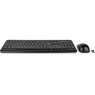 NEDIS KBMCW100BKIT Set Mouse e Tastiera Wireless Collegamento Mouse e Tastiera: USB 800/1200/1600 DPI DPI Regolabile QWERTY Layout IT NEDIS KBMCW100BKIT Set Mouse e Tastiera Wireless Collegamento Mouse e Tastiera: USB 800/1200/1600 DPI DPI Regolabile QWERTY Layout IT