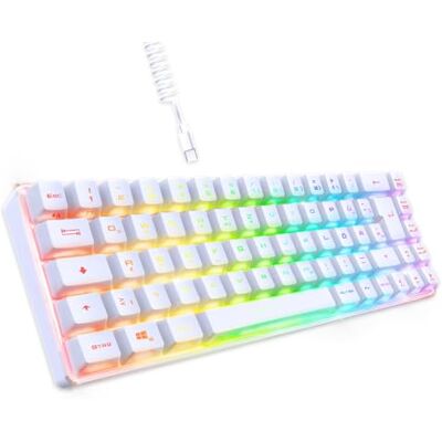 EMPIRE GAMING K208 Tastiera cablata compatta TCL (DE-QWERTZ) a 69 tasti RGB Cavo USB di tipo C rimovibile Plug & Play PC/Playstation/PS5-23 tasti anti-ghosting (bianco) EMPIRE GAMING K208 Tastiera cablata compatta TCL (DE-QWERTZ) a 69 tasti RGB Cavo USB di tipo C rimovibile Plug & Play PC/Playstation/PS5-23 tasti anti-ghosting (bianco)
