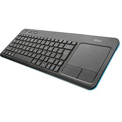 Trust Veza Tastiera Multimediale Wireless con Touchpad Integrato, Nero Trust Veza Tastiera Multimediale Wireless con Touchpad Integrato, Nero
