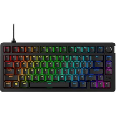HyperX Alloy Rise Hot-Swappable Mechanical Gaming Keyboard, PC, Ambient Light Sensor, Gasket Mounted, Linear Switches HyperX Alloy Rise Hot-Swappable Mechanical Gaming Keyboard, PC, Ambient Light Sensor, Gasket Mounted, Linear Switches