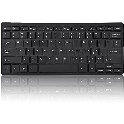 Bewinner Tastiera cablata a 78 tasti, tastiera USB ultra sottile con design ad angolo ad per PC desktop portatile, mini tastiera da gioco (nera) Bewinner Tastiera cablata a 78 tasti, tastiera USB ultra sottile con design ad angolo ad per PC desktop portatile, mini tastiera da gioco (nera)