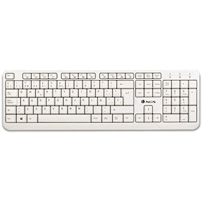 NGS SPIKE Tastiera con Cavo Collegamento USB et 12 Tasti Multimediali, Tastiera a Membrana Colore Bianco (QWERTY Spagnolo) NGS SPIKE Tastiera con Cavo Collegamento USB et 12 Tasti Multimediali, Tastiera a Membrana Colore Bianco (QWERTY Spagnolo)
