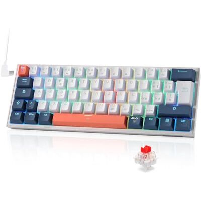 Redragon K617 Tastiera Gaming Meccanica 60% Cablata RGB HotSwap 62 Tasti Redragon K617 Tastiera Gaming Meccanica 60% Cablata RGB HotSwap 62 Tasti