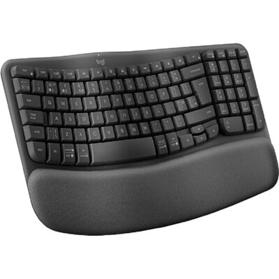 Logitech Wave Keys wireless ergonomico keyboard UK QWERTY Logitech Wave Keys wireless ergonomico keyboard UK QWERTY