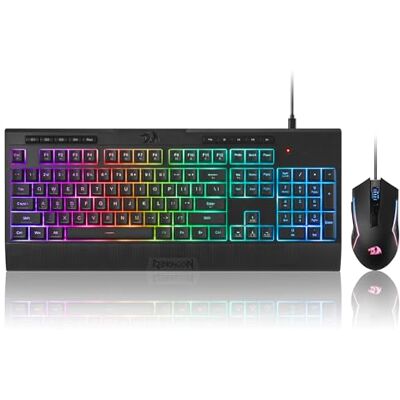Redragon S151 Combo Tastiera Mouse Gaming Cablata RGB US Redragon S151 Combo Tastiera Mouse Gaming Cablata RGB US
