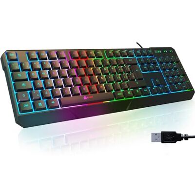 KLIM Chroma Tastiera QWERTZ TEDESCO (DE) USB Nuova Versione 2024 KLIM Chroma Tastiera QWERTZ TEDESCO (DE) USB Nuova Versione 2024