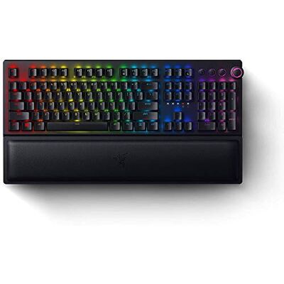 Razer BlackWidow V3 Pro (switch verdi) Tastiera da gioco senza fili con interruttori meccanici (tattile e click, poggiapolsi, tasti multimediali, RGB Chroma) QWERTZ, layout tedesco, colore nero Razer BlackWidow V3 Pro (switch verdi) Tastiera da gioco senza fili con interruttori meccanici (tattile e click, poggiapolsi, tasti multimediali, RGB Chroma) QWERTZ, layout tedesco, colore nero