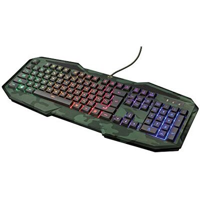 Trust Gxt 830Rw-C Avonn Tastiera Da Gioco Illuminata, Layout Italiano, Camo Trust Gxt 830Rw-C Avonn Tastiera Da Gioco Illuminata, Layout Italiano, Camo