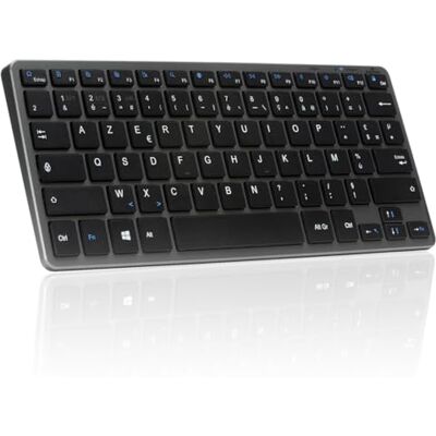 Bluestork Tastiera TKL Bluetooth + PC 2.4Ghz Grigia e nera Bluestork Tastiera TKL Bluetooth + PC 2.4Ghz Grigia e nera