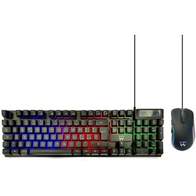 Ewent Set Tastiera e Mouse Gaming Retroilluminati LED, Tastiera QWERTY Italiana 105 Tasti con 19 Tasti Anti-Ghosting e 12 Tasti Multimediali, Mouse Gaming fino a 3600 DPI Regolabili, Nero ` Ewent Set Tastiera e Mouse Gaming Retroilluminati LED, Tastiera QWERTY Italiana 105 Tasti con 19 Tasti Anti-Ghosting e 12 Tasti Multimediali, Mouse Gaming fino a 3600 DPI Regolabili, Nero `