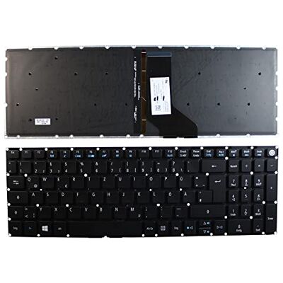 Power4Laptops Tedesco Retroilluminato Nero Tastiera Sostitutiva per Portatili Compatibile con Acer AEZRTG01010 Power4Laptops Tedesco Retroilluminato Nero Tastiera Sostitutiva per Portatili Compatibile con Acer AEZRTG01010