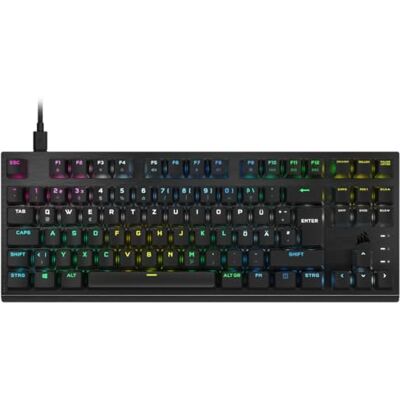Corsair Tastiera da gioco Tenkeyless meccanica ottica K60 PRO TKL RGB Interruttore OPX, custodia in alluminio spazzolato, cavo USB Type-C staccabile, layout DE, QWERTZ Nero Corsair Tastiera da gioco Tenkeyless meccanica ottica K60 PRO TKL RGB Interruttore OPX, custodia in alluminio spazzolato, cavo USB Type-C staccabile, layout DE, QWERTZ Nero