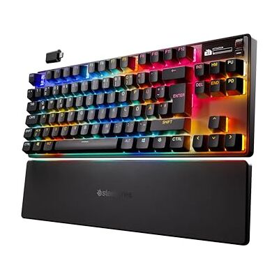 SteelSeries APEX PRO TKL Wireless Gen 3 Interruttori magnetici analogici OmniPoint 3.0, Preimpostazioni automatiche QuickSet (Rapid Trigger, Rapid Tap/SOCD, Protection Mode),OLED,RGB,PBT,DE QWERTZ SteelSeries APEX PRO TKL Wireless Gen 3 Interruttori magnetici analogici OmniPoint 3.0, Preimpostazioni automatiche QuickSet (Rapid Trigger, Rapid Tap/SOCD, Protection Mode),OLED,RGB,PBT,DE QWERTZ