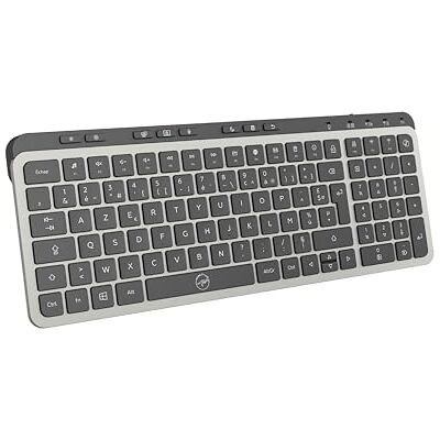 Mobility Lab – KP450W Compact – Tastiera senza fili Multi-connessioni – AZERTY, ricevitore USB 2.4 Ghz + 2 x Bluetooth, 25 scorciatoie multimediali, ricarica rapida tramite USB-C – Windows Mobility Lab – KP450W Compact – Tastiera senza fili Multi-connessioni – AZERTY, ricevitore USB 2.4 Ghz + 2 x Bluetooth, 25 scorciatoie multimediali, ricarica rapida tramite USB-C – Windows