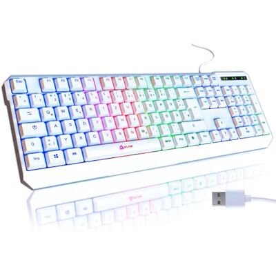 KLIM Chroma De Tastiera Qwertz Tedesco per Gaming USB KLIM Chroma De Tastiera Qwertz Tedesco per Gaming USB