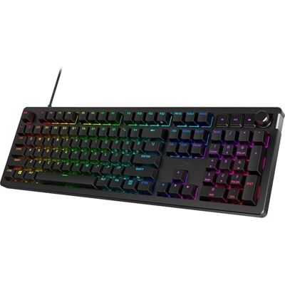HyperX Alloy Rise, Tastiera Meccanica da Gaming Cablata, Illuminazione RGB, Telaio in Policarbonato, 80 Milioni di Pressioni Garantite, Cavo USB-C, 10 Dispositivi Collegabili, Layout Inglese, Nera HyperX Alloy Rise, Tastiera Meccanica da Gaming Cablata, Illuminazione RGB, Telaio in Policarbonato, 80 Milioni di Pressioni Garantite, Cavo USB-C, 10 Dispositivi Collegabili, Layout Inglese, Nera