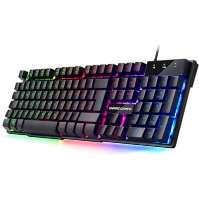 EMPIRE GAMING PC-Tastatur Empire K300 QWERTZ – 105 halbmechanische Tasten, davon 19 Anti-Ghosting-Tasten, 12 Multimedia-Shortcuts, LED-RGB-Rückbeleuchtung EMPIRE GAMING PC-Tastatur Empire K300 QWERTZ – 105 halbmechanische Tasten, davon 19 Anti-Ghosting-Tasten, 12 Multimedia-Shortcuts, LED-RGB-Rückbeleuchtung