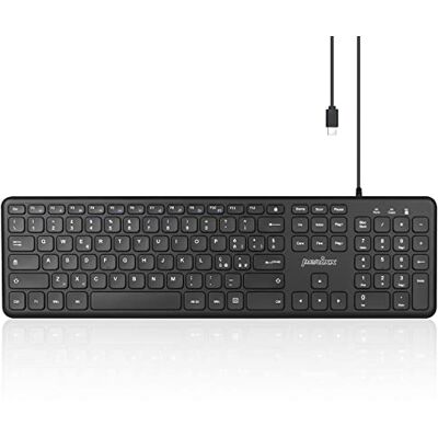Perixx PERIBOARD-210C Tastiera USB-C cablata di dimensioni standard Tasti a basso profilo Interruttori a forbice Tasti silenziosi Tasti multimediali Layout italiano Nero Perixx PERIBOARD-210C Tastiera USB-C cablata di dimensioni standard Tasti a basso profilo Interruttori a forbice Tasti silenziosi Tasti multimediali Layout italiano Nero