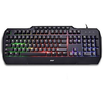 Acer tastiera gaming STELLAR-GK1600, cablata, a membrana, layout italiano, sistema retroilluminazione LED RGB, 105 tasti, 26 tasti anti-ghosting, 8 tasti multimediali Acer tastiera gaming STELLAR-GK1600, cablata, a membrana, layout italiano, sistema retroilluminazione LED RGB, 105 tasti, 26 tasti anti-ghosting, 8 tasti multimediali