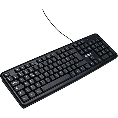 Nilox , Keyboard KT50U USB, Tastiera USB Compatta e Silenziosa con Tecnologia a Membrana, Durata Oltre 10 Milioni di Pulsazioni, Cavo Lungo 150 cm, Compatibile con Windows, Nero Nilox , Keyboard KT50U USB, Tastiera USB Compatta e Silenziosa con Tecnologia a Membrana, Durata Oltre 10 Milioni di Pulsazioni, Cavo Lungo 150 cm, Compatibile con Windows, Nero