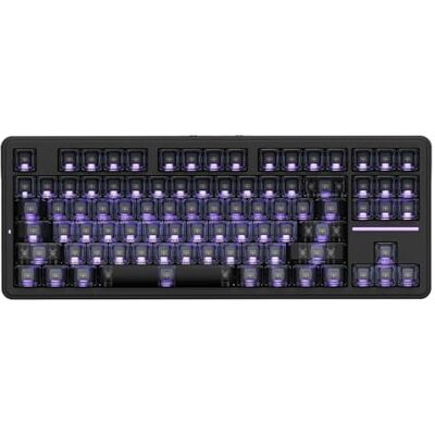 ATK Tastiera meccanica wireless A87 Pro, TKL a 87 tasti, montaggio con guarnizione, hot-swap, Tri-Mode RGB (notte stellata) ATK Tastiera meccanica wireless A87 Pro, TKL a 87 tasti, montaggio con guarnizione, hot-swap, Tri-Mode RGB (notte stellata)