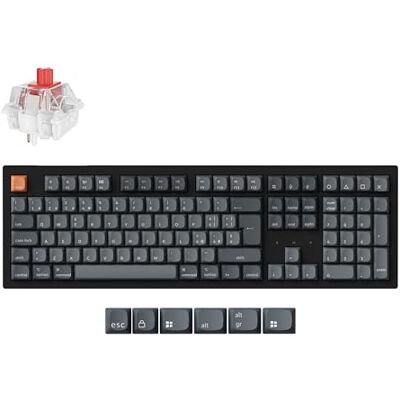 Keychron K10 Max Layout Italiano ISO, Tastiera Meccanica Wireless Full-Size, Bluetooth/2.4GHz/USB-C, Hot-Swappable, QMK/VIA, per Windows, macOS e Linux, Super Red Switch Keychron K10 Max Layout Italiano ISO, Tastiera Meccanica Wireless Full-Size, Bluetooth/2.4GHz/USB-C, Hot-Swappable, QMK/VIA, per Windows, macOS e Linux, Super Red Switch