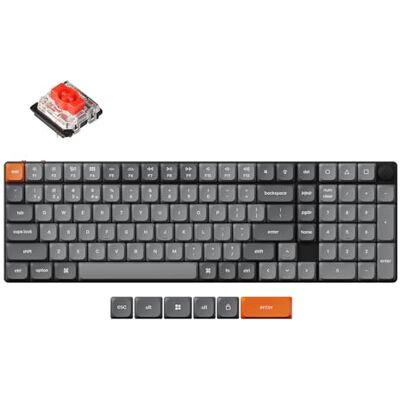 Keychron K17 MAX Tastiera meccanica wireless, 2,4 GHz/Bluetooth/USB-C, RGB, Hot-swap, QMK/VIA, Macro programmabili, PBT Keycaps, Per Mac Windows, Gateron Red Switch Keychron K17 MAX Tastiera meccanica wireless, 2,4 GHz/Bluetooth/USB-C, RGB, Hot-swap, QMK/VIA, Macro programmabili, PBT Keycaps, Per Mac Windows, Gateron Red Switch