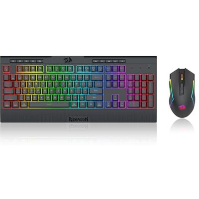 Redragon S151 PRO Combo Tastiera Mouse 3 Modalità RGB US Redragon S151 PRO Combo Tastiera Mouse 3 Modalità RGB US